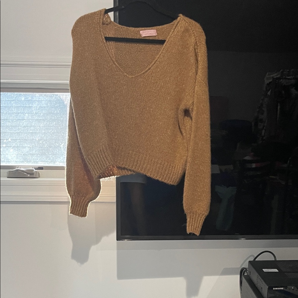 Urban Outfitters Brown V-Neck Sweater